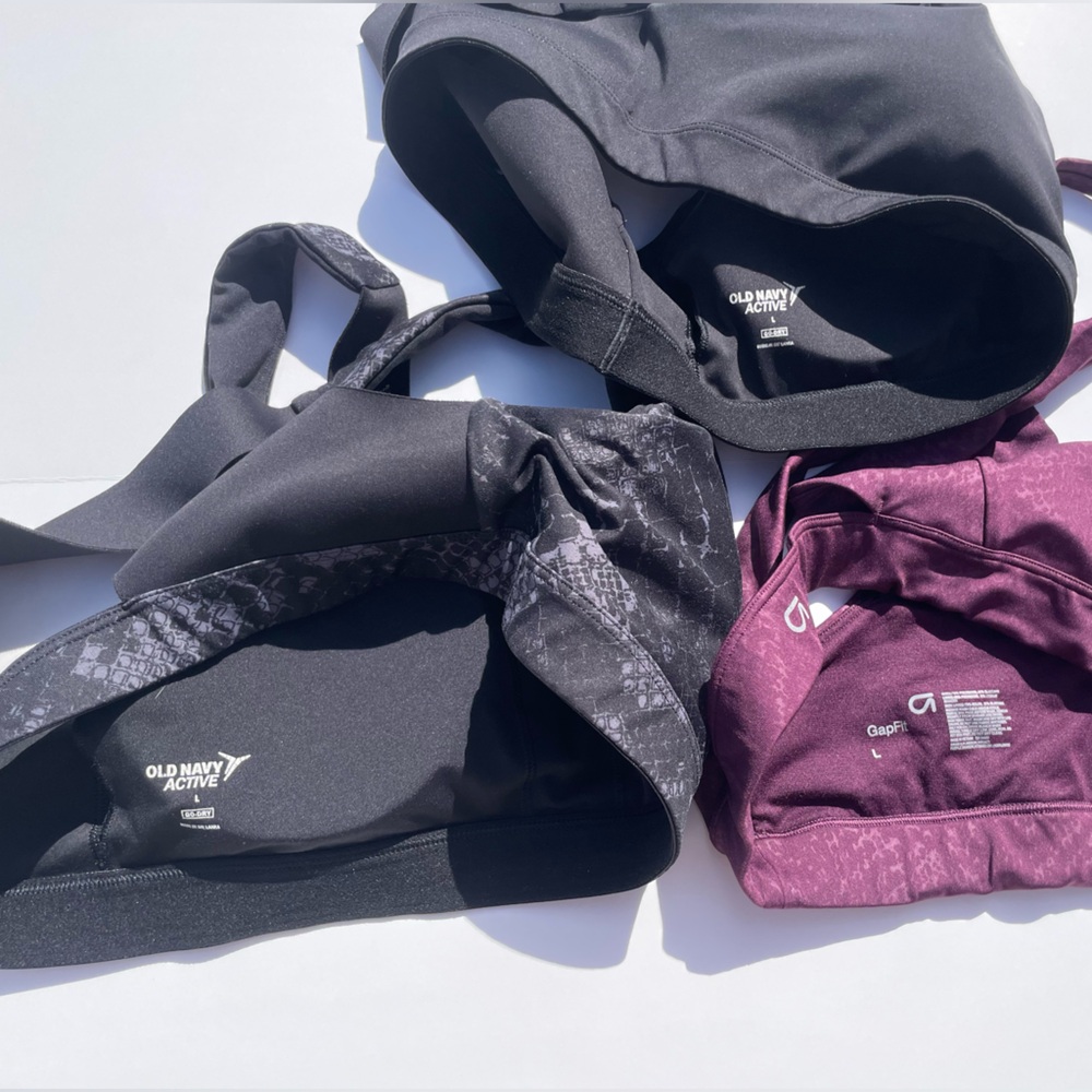 Gap & Old Navy Racerback Sports Bra Bundle – 3 Pack – Size Large – Like New - Picture 3 of 3